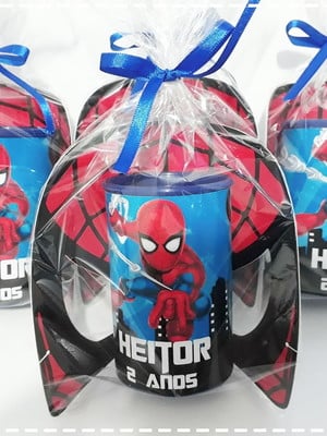 Kit máscaras e cofrinhos homem aranha
