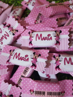 Bala personalizada minnie rosa