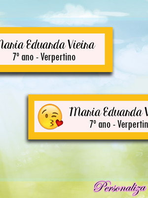 Mini etiqueta para lápis - smile