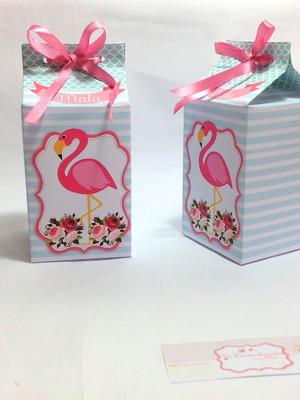 Caixa milk flamingos