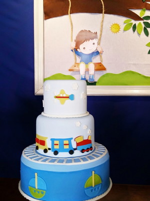 Aluguel bolo cenográfico biscuit brinquedos