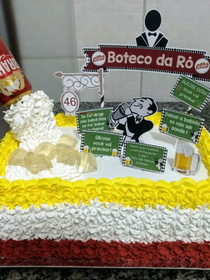 Topper de bolo boteco