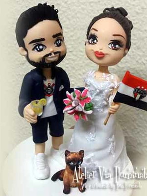 Noivinhos personalizados com gatinho