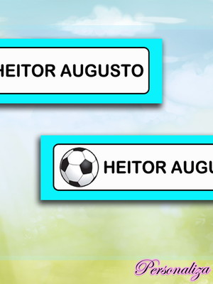 Mini etiqueta para lápis - futebol
