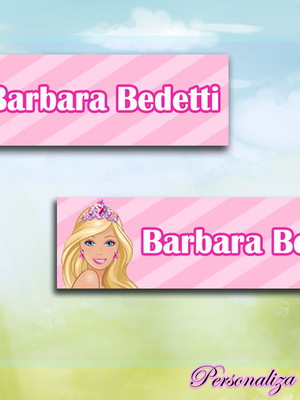 Mini etiqueta para lápis - barbie