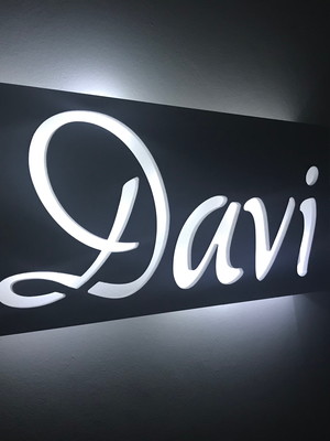 Nome personalizado em mdf luminária mdf led