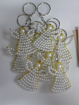 Chaveiro anjinho de pérola
