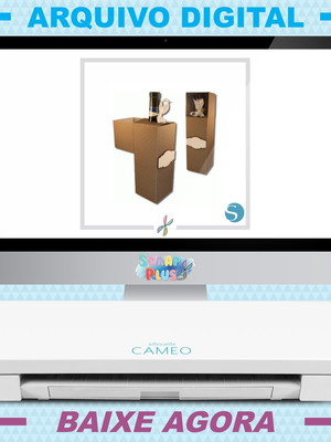 Arquivo digital de corte silhouette scrap - caixa de vinho 3
