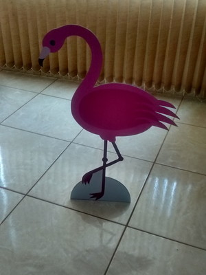 Totem/display flamingo