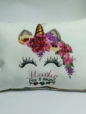 Mini almofadas unicórnio personalizadas