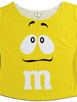 T-shirt m&m amarela