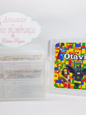 Caixa organizadora 6 divisórias lego