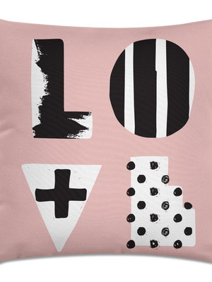 Capa de almofada - love geométrico