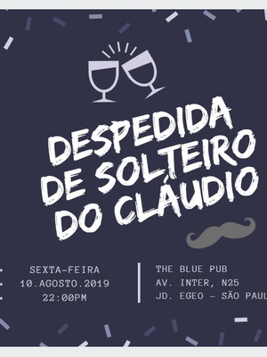 Convite digital - despedida de solteiro