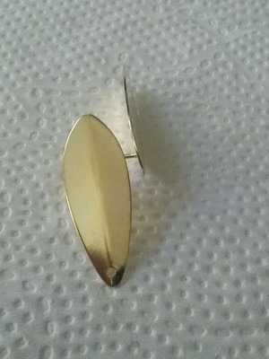Base de brinco navete dourado.(02pares)