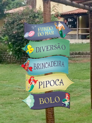 Placa de sinalização - pequena sereia