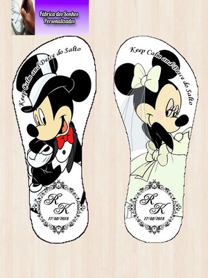 Chinelo personalizado casamento