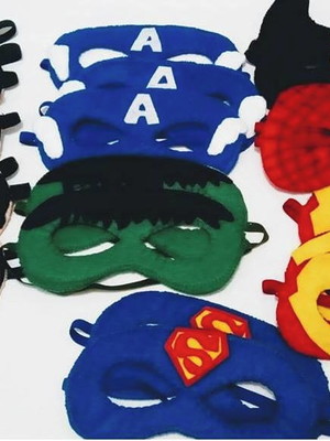Máscaras de feltro - super heróis