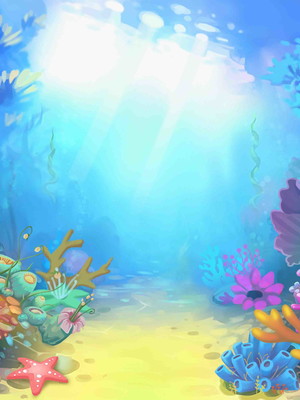 Painel tecido sublimado 3d fundo do mar 4x3m