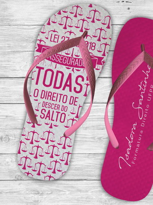 Chinelo personalizado - formatura de direito