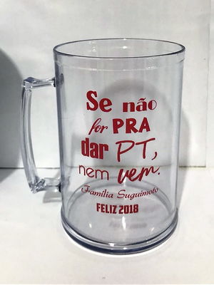 Caneca de chopp acrílica 350ml