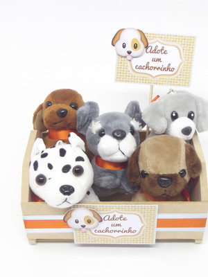 Cachorrinhos no caixote e tag
