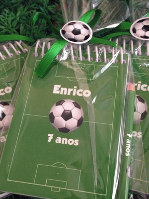Kit bloquinho futebol c/mini lápis