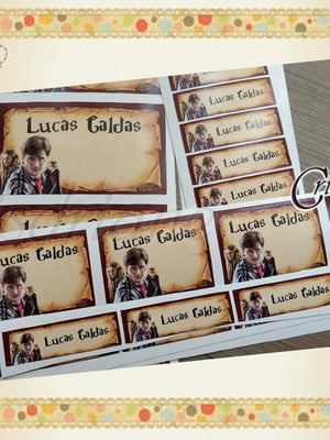 Etiqueta escolar harry potter - kit b