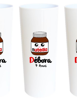 Copos acrilico personalizado nutela