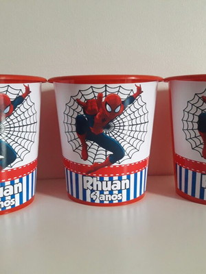Balde de pipoca 1l homem aranha