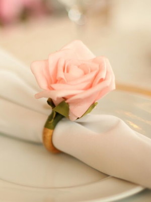 Kit com 50 porta guardanapos rosas
