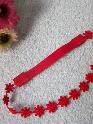 Tiara toda em flores com elástico - recém nascidos e bebês.