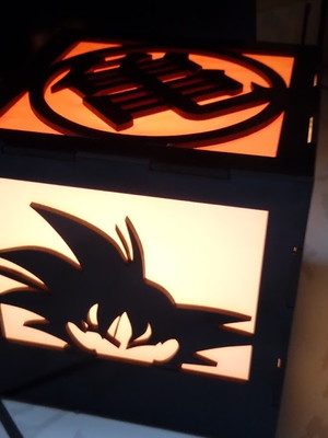 Luminaria dragon ball em mdf
