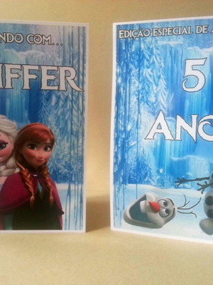 Kit com 15 unidades livro de colorir frozen com giz