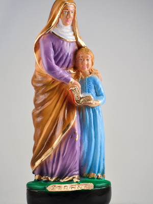 Imagem santa ana escultura 100% em gesso natural cheio