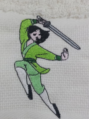 Toalha de lavabo mulan com nome