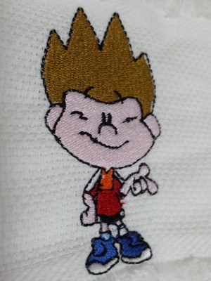 2 toalhas de lavabo com desenho e com nome