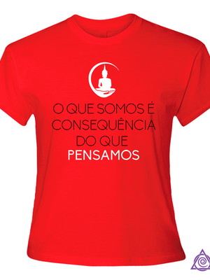 Baby look frase de buda - vermelho