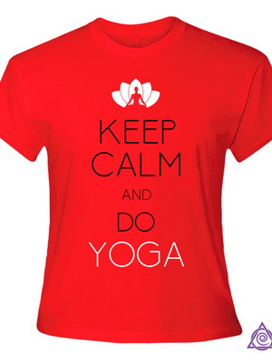 Baby look keep calm and do yoga - vermelho