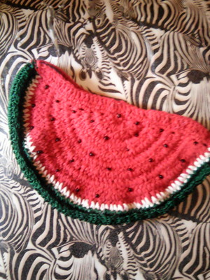 Bolsa de crocher melancia