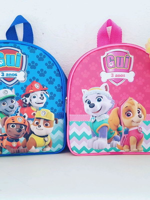 Bolsinha mochila 19x23 patrulha canina