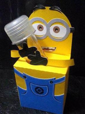 Porta tubete minions - arquivo de corte silhouette