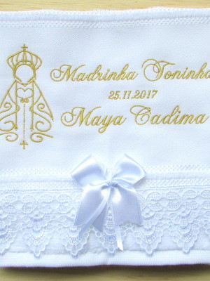 Toalha batizado padrinhos