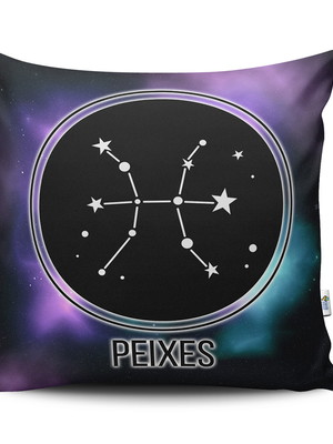 Almofada 40x40 signos peixes horóscopo mistic