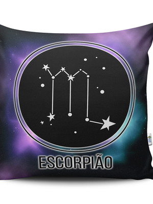 Almofada 40x40 signos escorpião horóscopo mistic