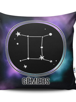 Almofada 40x40 signos gêmeos horóscopo mistic
