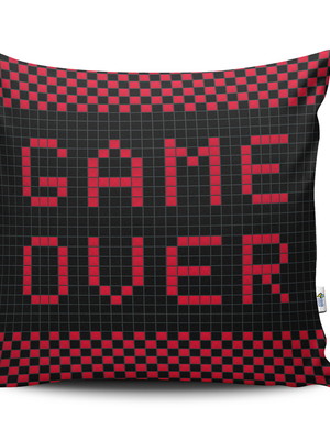 Almofada 40x40 game over game geek nerd