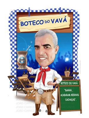 Caricatura de aniversário (boteco) gaúcho h