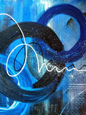 Pintura abstrata em acrílico