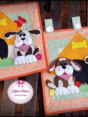 Kit fogão - toalha e cobre forno cachorrinhos